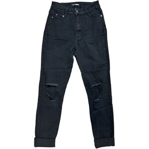 Fashion Nova Black Stretch Skinny Jeans Size 7